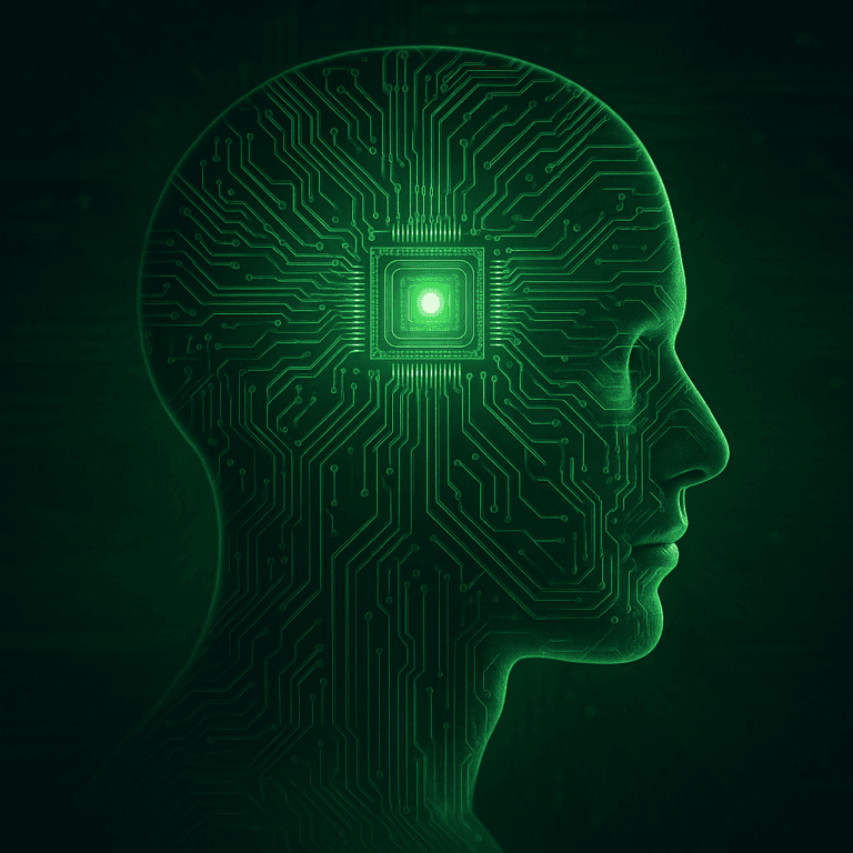 Ilustración de agentes de inteligencia artificial conectados en red