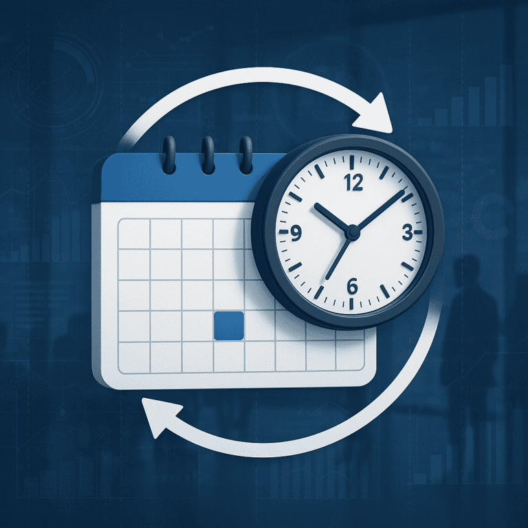 Ilustración de automatización de agendamiento y atención al cliente